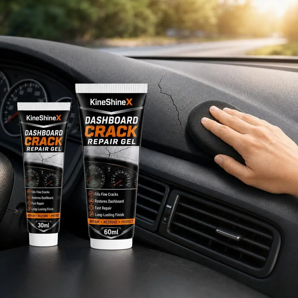 Dashboard Crack Repair Gel 30/60ml, 2026 New Car Leather Plastic Filler Fast Restore Console Instrument Panel Scratch Fix Tool
