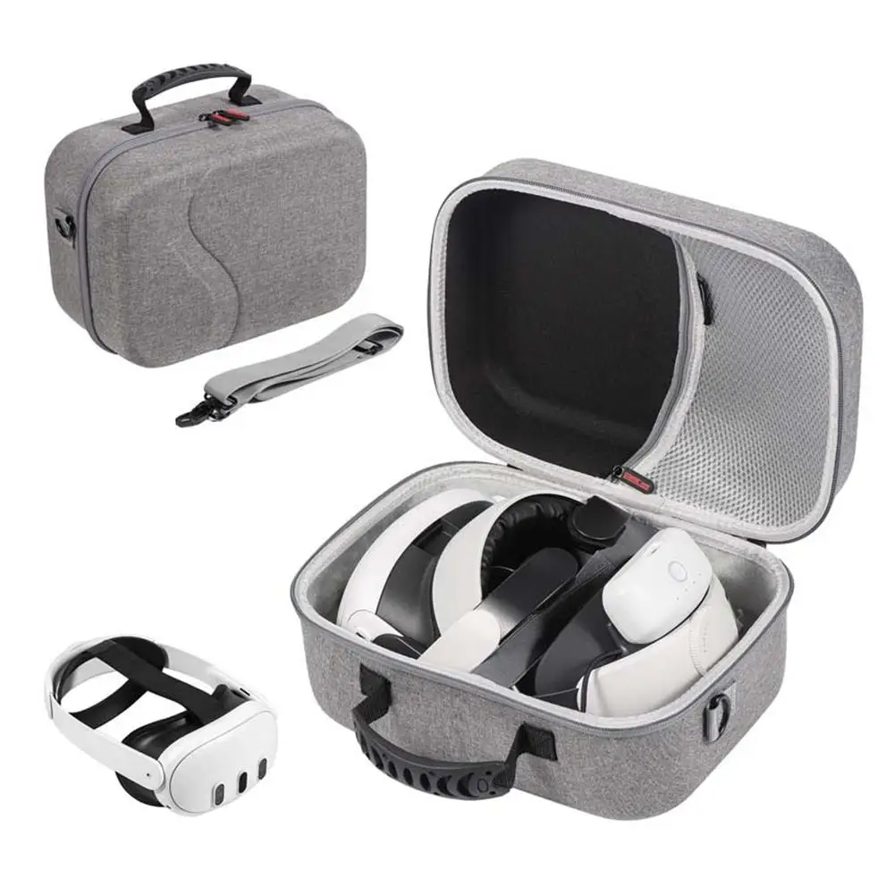 Carrying Case For BOBOVR M3 Pro Kiwi Elite Head Strap Meta Oculus Quest 3 VR and Controller Grips Hard Travel Storage Case