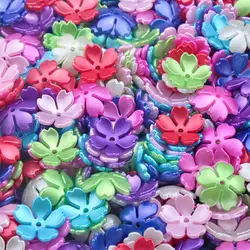 50-200Pcs/Lot 15MM Five-Leaf Flower Jewelry Accessories Spacer Bead For Hairpin Clothing Decoration DIY Crafts Handwork Making