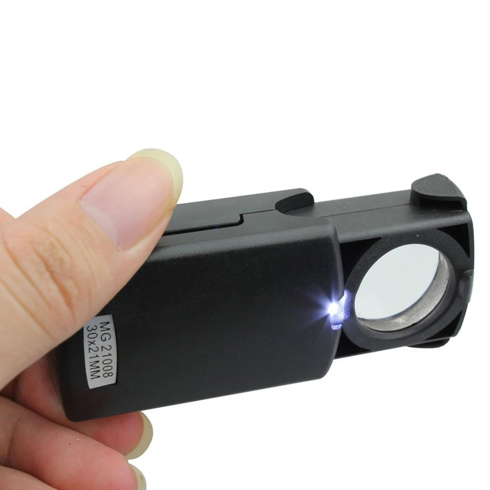 

3pcs LED Light Magnifying Glass Hand-held ABS Material Lightweight Comfortable Easy to Carry for Jewelry Electronics