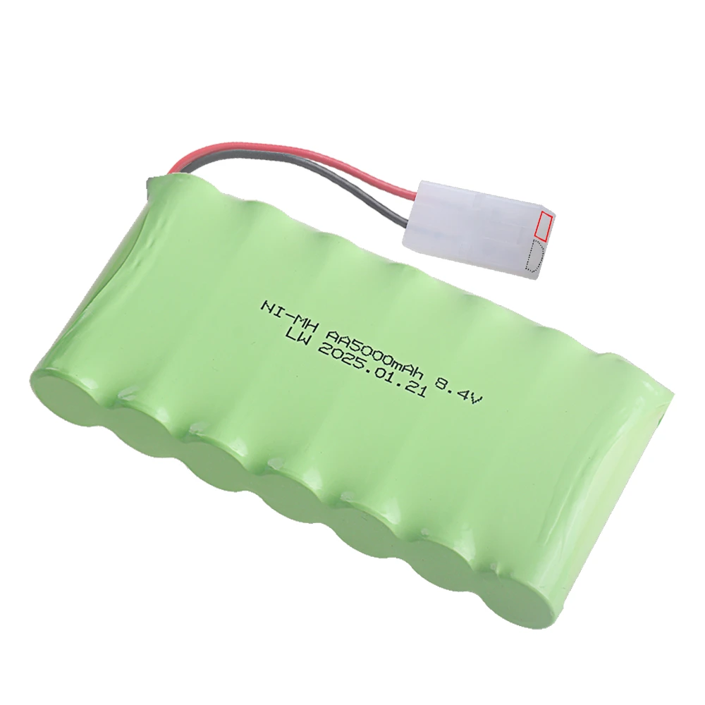 8.4V 5000mAh Ni-MH Battery with 8.4v Charger For Rc toy Car Tank Truck Robot Boat NiMH AA 8.4v 3000mah Rechargeable Battery Pack