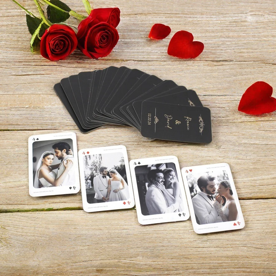 Unique Photo Gift, Deck of Custom Playing Cards, Wedding Souvenir Gifts, Ideal Photo Book Alternative, Custom Poker Card Box Set