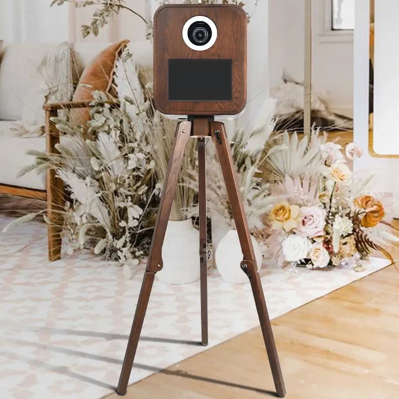 

Real Wood Vintage Photo Booth Price Selfie Photobooth DSLR Wedding Touch Screen Photo Booth With Printer