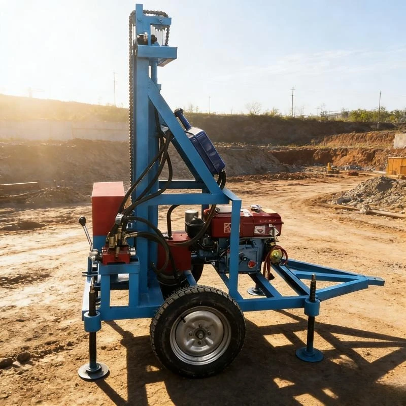 

Trailer-Mounted Diesel Water Well Drill 100m 200m 300m 500m Depth Portable Towable Design for Easy Transportation with SUV
