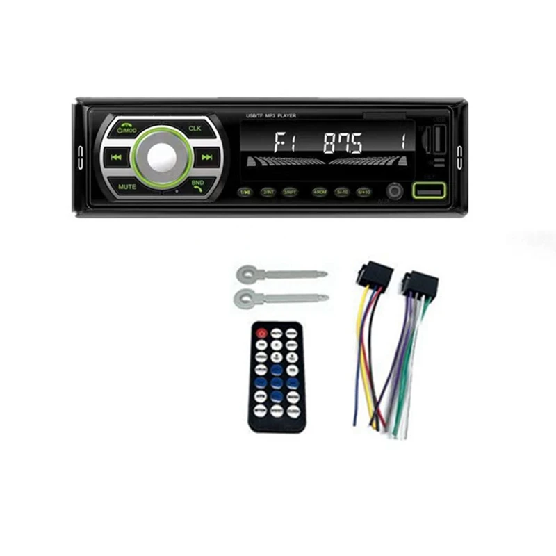 New 7 Colorful Lights FM Radio Replacement Car Bluetooth 12V MP3 Player Card U Disk Multimedia Radio