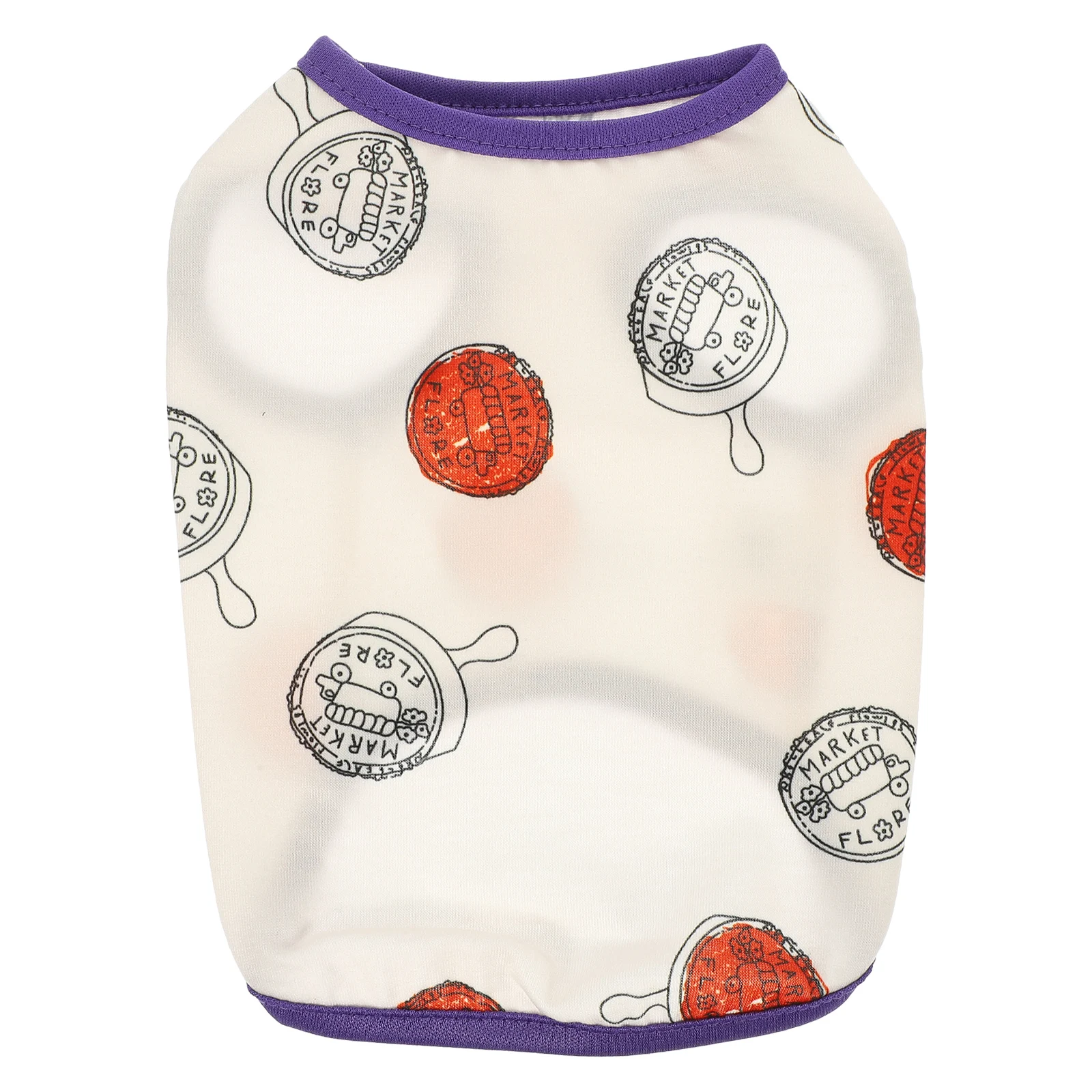 

Summer Dog Dress Puppy Vest Pet Clothes Floral Embroidery Breathable Wear resistant Adorable Cotton Polyester Washable