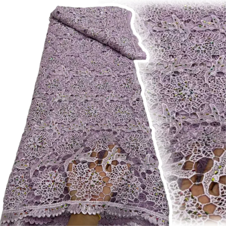 

Африканское нигерийское хлопковое трикотажное кружево с бисером, водорастворимое, для свадебных платьев и женских нарядов, материал для шитья 2211