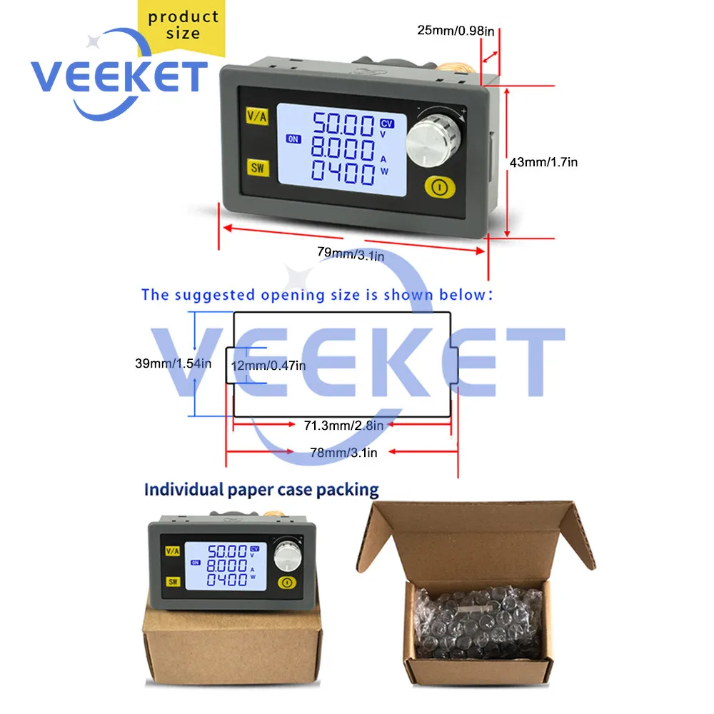 Imagem -05 - Cnc Buck Fonte de Alimentação Estabilização de Tensão Ajustável Corrente Constante Buck Módulos dc 655v Xy5008e