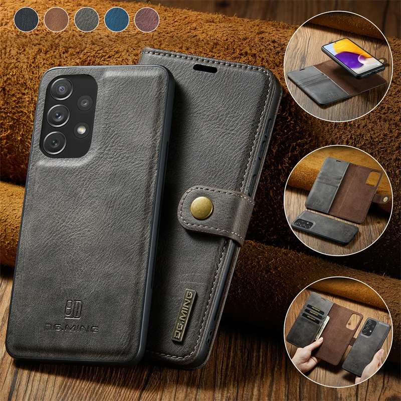 

High-quality leather folding card non-slip mobile phone case for Samsung Galaxy A23 4G/5G A33 A53 A73 G5