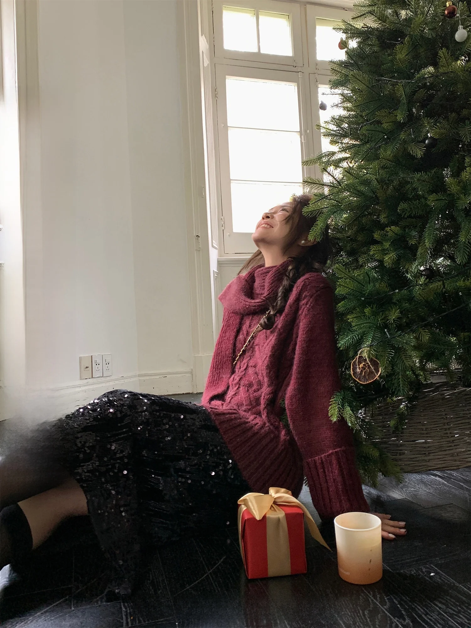 

Инновационный универсальный свитер-накидка Fce Ne Warmer с эффектом скрытого мерцания, крупной вязки из тонкой пряжи, для женщин