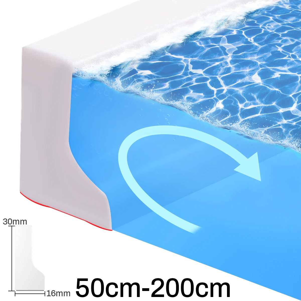 Silicone Shower Barrier Bathroom Water Stopper Shower Non-slip Dry And Wet Separation Flood Barrier Door Bottom Sealing Strip