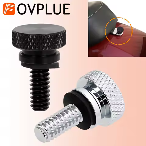 Motorcycle 1/4&Prime;-20 Thread Seat Bolt Screw Nut Kit For Harley Touring Softail Street Glide Dyna Fat Boy Sportster 883 XL 1997-UP