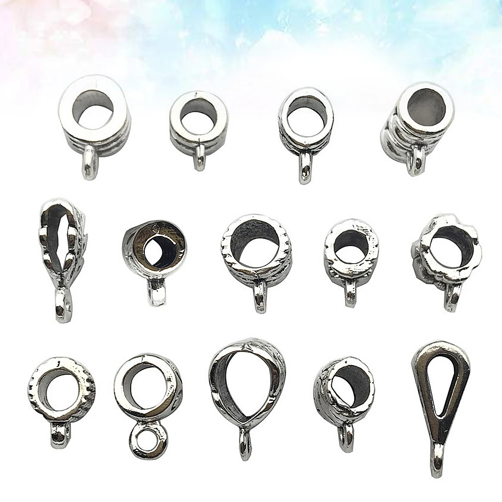 

120pcs Pendant Connector Tibetan Silver Alloy Pendant Connect Ring Hanging Ring DIY Jewelry Making Bead Link Decor