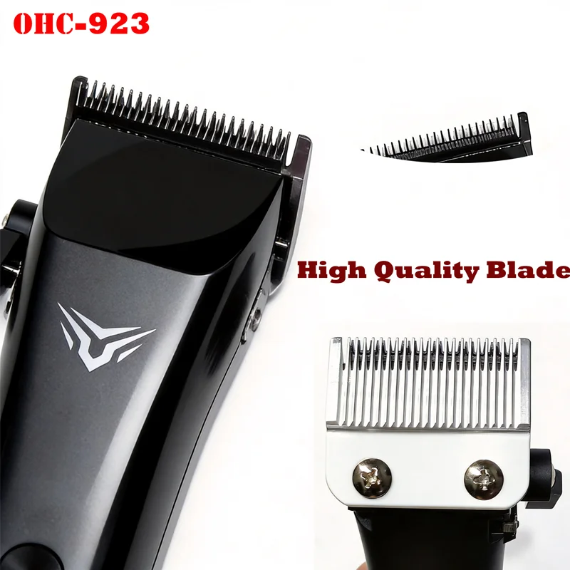OHC-923 Hair Clipper Machine Black Professional Electric Push Shear Metal Body Retro Oil Head Main Push Men's Haircut