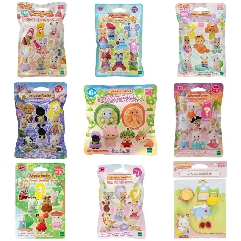 Sylvanian Families Anime Figures Magic Dress Up Cake blind bag Ternurines Sylvanian Families 1pc 16pcs Anime blind bag