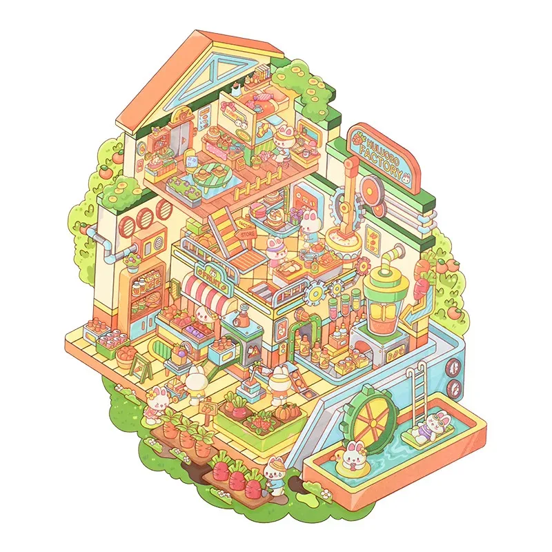 

Новые милые большие размеры, пасхальная морковь ручной работы, шоколадная фабрика, миниатюрные наклейки сцены