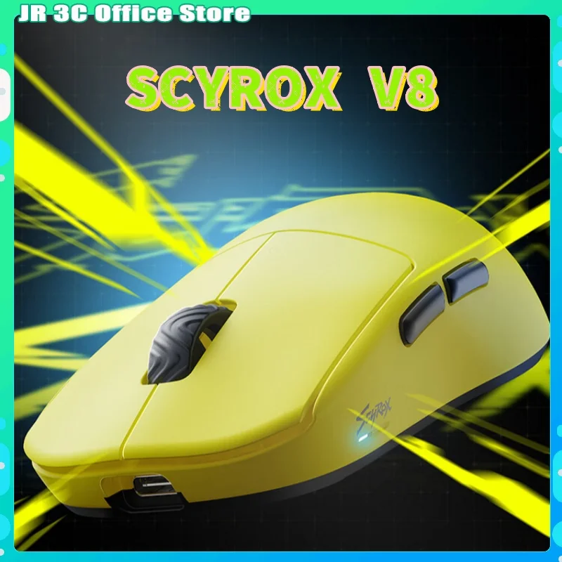 Scyrox V8 Mouse Dual Mode Wireless Mouse 8k 36g Ultra Lightweight Low Latency Gaming Mice Pixart3950 Nordic 52840 Pc Accessories