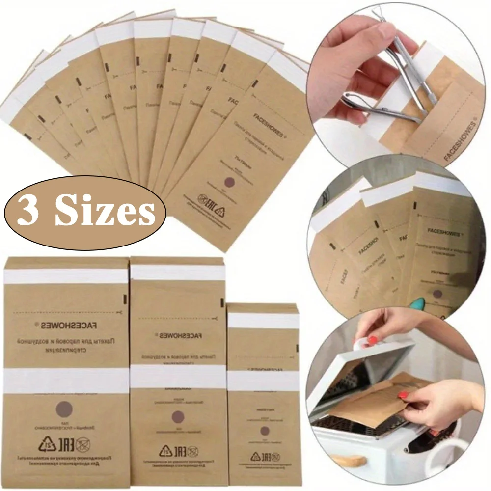 100/50/20 قطعة كرافت ورقة الذاتي ختم كيس مزموم أكياس مسمار تطهير حقيبة الأوتوكلاف طبيب الأسنان تنظيف حقيبة الوشم اكسسوارات #1