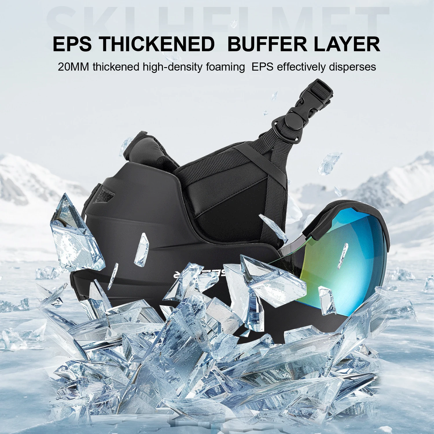 หมวกกันน็อคสกี SEEKER พร้อมแว่ - Ski Helmet With Integrated Visor บทวิจารณ์และราคา