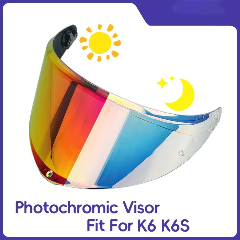 Wizjer do kasku Fotochromowy wizjer Do kasków motocyklowych K6 K6S kask integralny Elektroplaterowane szkło kasku