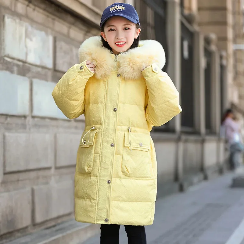 Girls clothing warm Down jacket kids toddler girl clothes 2023 Winter Thicken Parka Hooded Children Outerwear Coats snow suit