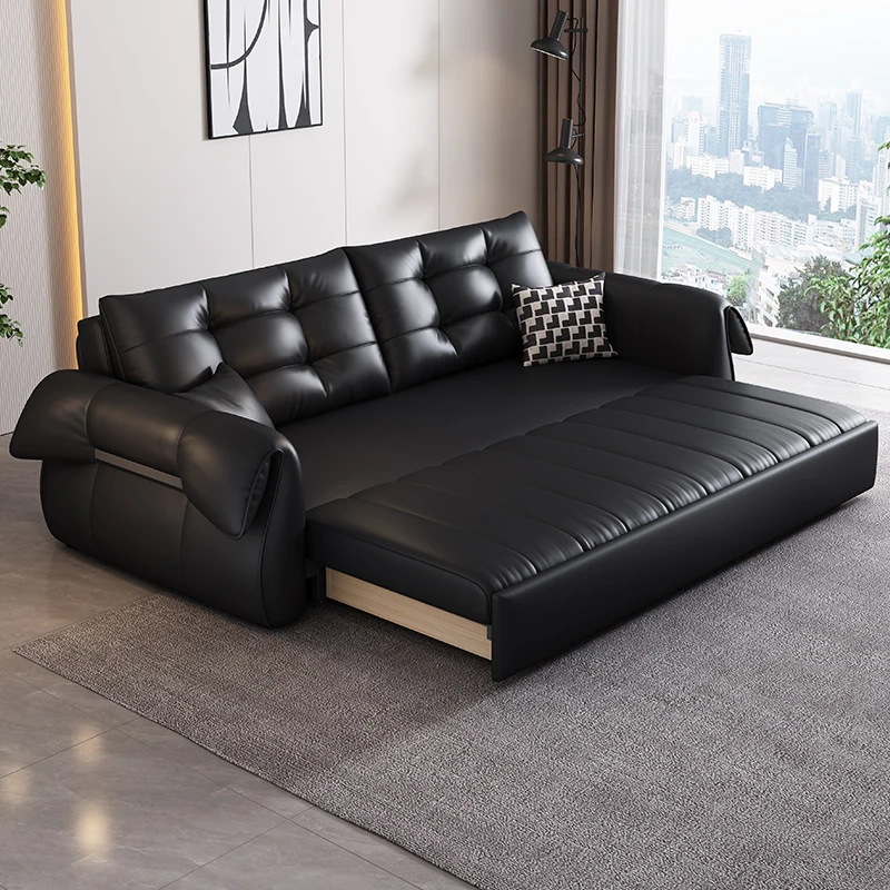 

Dual Use Foldable Sofas Luxury Recliner Black Designer Loveseat Sofas Lounge Loveseat Divano Letto Pieghevole Furniture Home