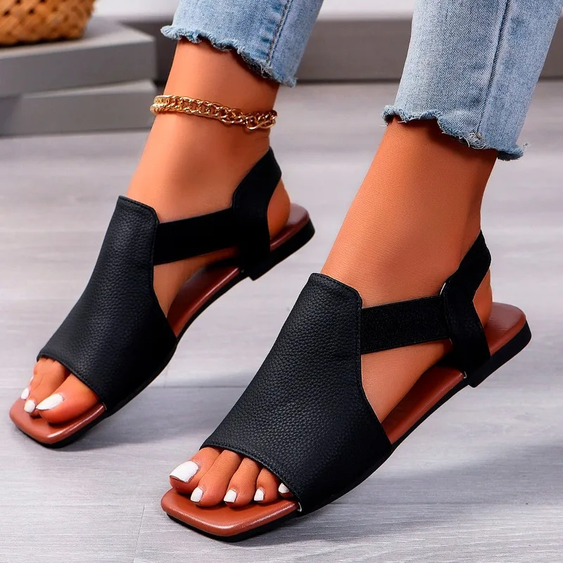 Women Sandals Soft Pu Leather Flat Sandals For Summer Shoes Women Classics Women's Summer Footwear Comfortable Sandalias Mujer