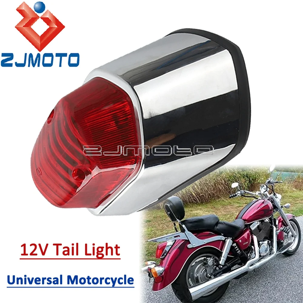 Universal Motorcycle Taillight For Yamaha Suzuki Honda Shadow Sabre 1100 VT1100C2 VT400 VT750 Rear Brake Stop Lamp Tail Light