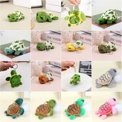 8/10cm Cute Cartoon Mini Turtle Doll Keychain Pendant Girl Woman Bag Doll Plush Toy Key Ring Jewelry Small Gift