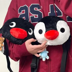 Women Cute little Penguin cartoon shoulder bag plush crossbody bag funny gift bag