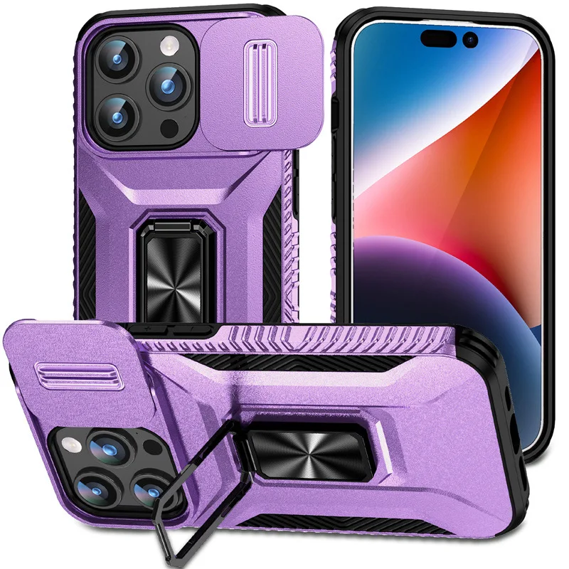 

Case For iPhone 16 / 16pro /16plus /16 Pro Max/16E Camera Slide Military Grade Armor Protection 360 Degree Rotate Armor Cover
