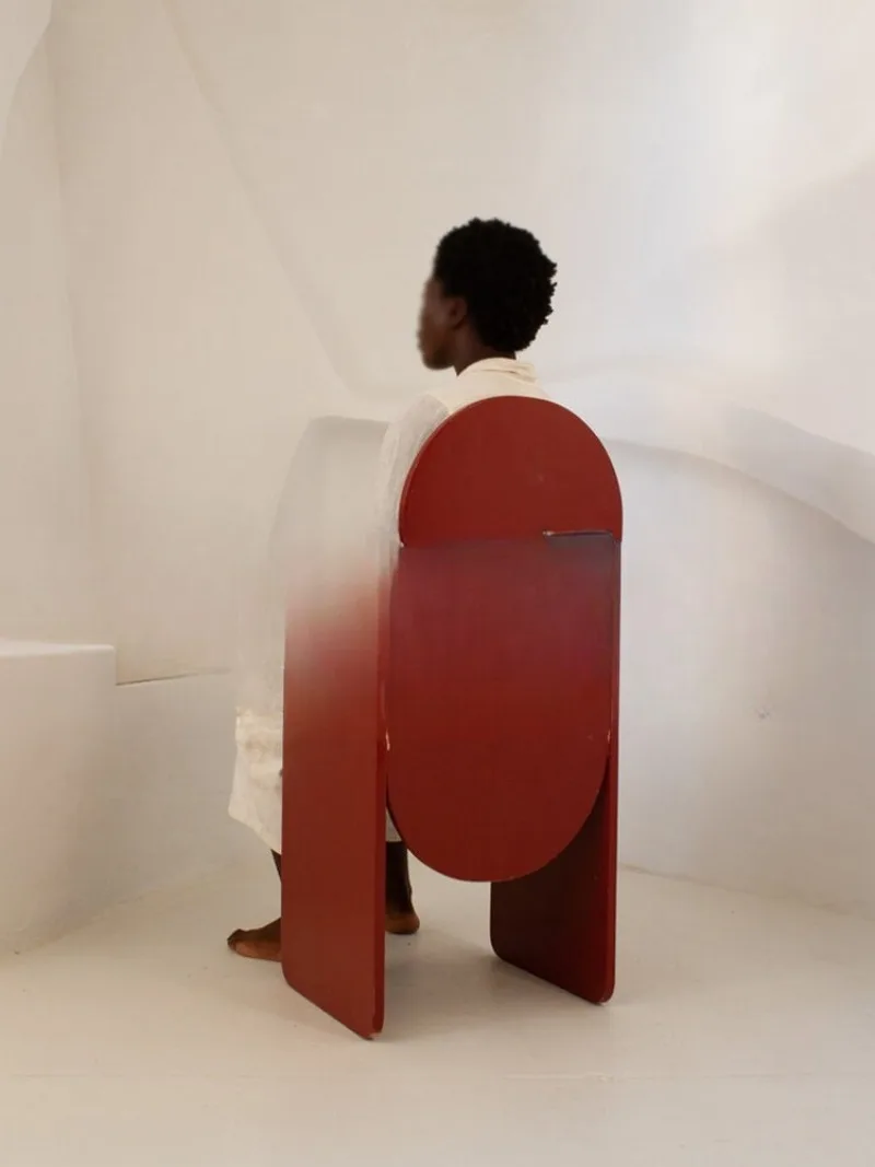 중세풍 레드 원목 다이닝 디자이너 제브라 레트로 북 메이크업 특수형 침대 및 빈티지 의자