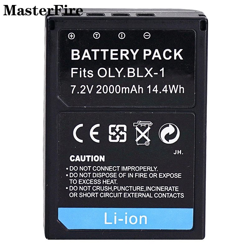 Wholesale BLX-1 BLX1 7.2V 2000mah Replacement Li-ion Battery with Retail Package for Olympus OM-1 OM1 Camera Batteries Cell