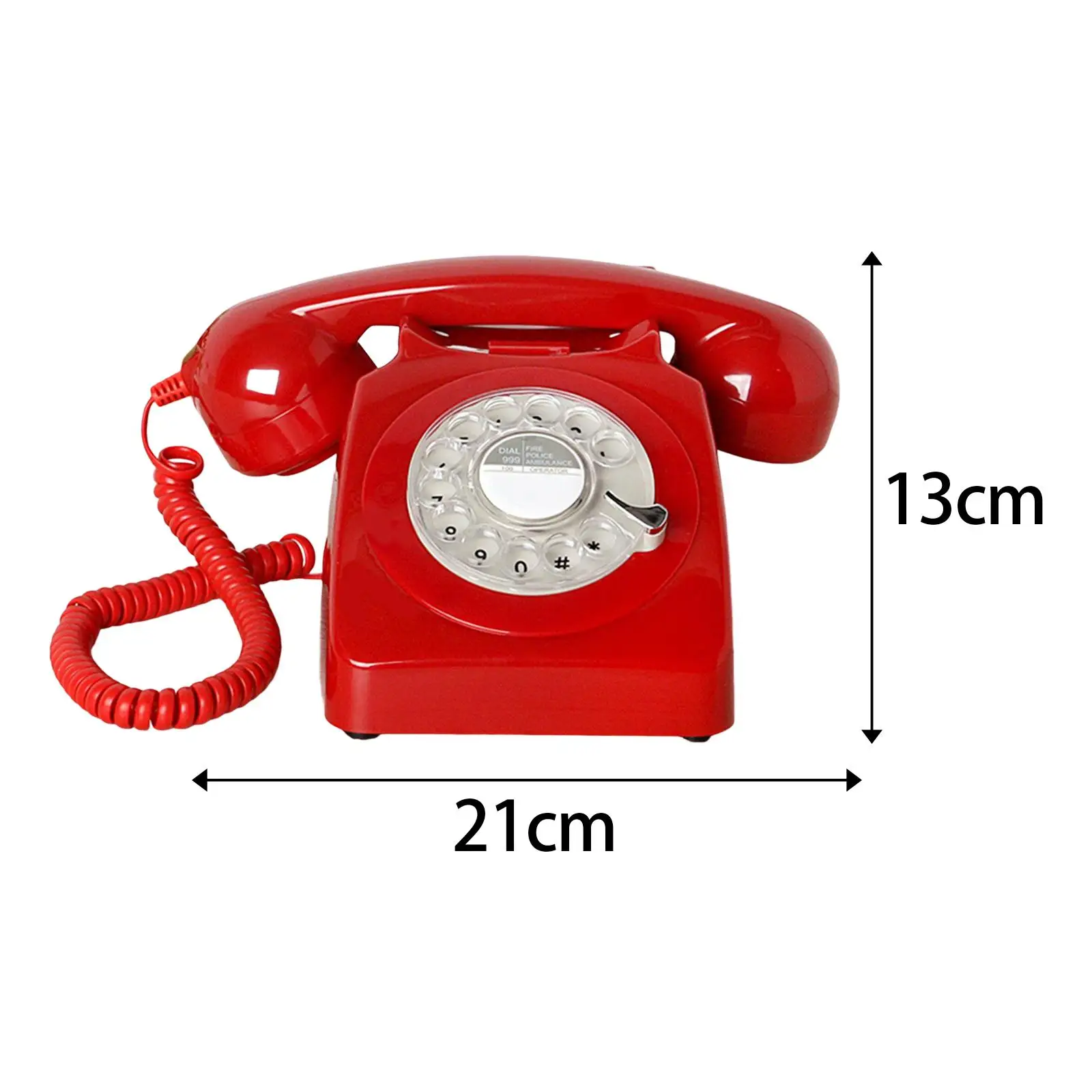 Retro Style Landline Phone Vintage Style Rotary Phone with Mechanical Ringer Redial Button 1960'S Antique Phone for Home Decor
