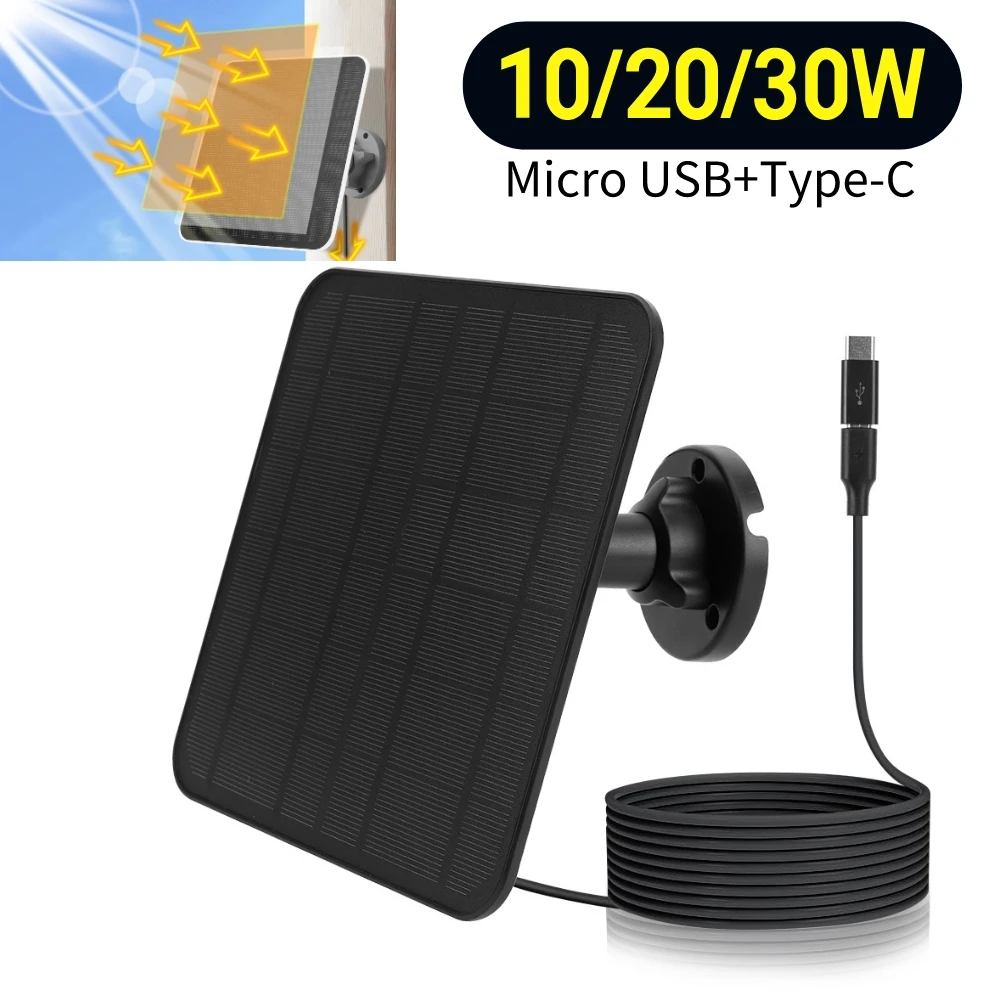20 30 10w 5/6v Solarpanel-Kit tragbare Zelle Power Bank Batterie Solar ladegerät im Freien für eufycam 3 (s330)/3c (s300)/2/2c/2 pro