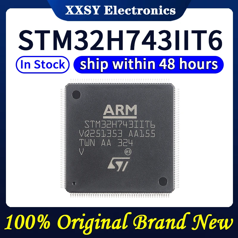 Alta qualidade STM32H743VIT6 STM32H743ZIT6 STM32H743VIH6 STM32H743IIK6 STM32H743IIT6 STM32H743XIH6, STM32H743IIK6, Novo