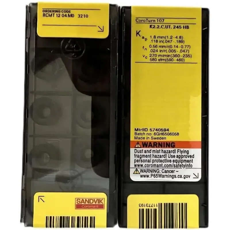 

Original SANDVIK / RCMT1204M0 3210 / Hard alloy CNC Blade 10 Pcs