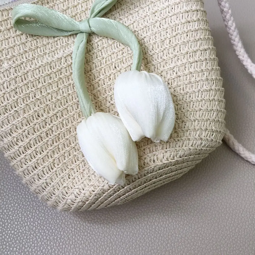 

Соломенная шляпа-тюльпан в корейском стиле с защитой от УФ-лучей, складная панама для девочек, кепка-рыбак в том же стиле, что и сумка через плечо