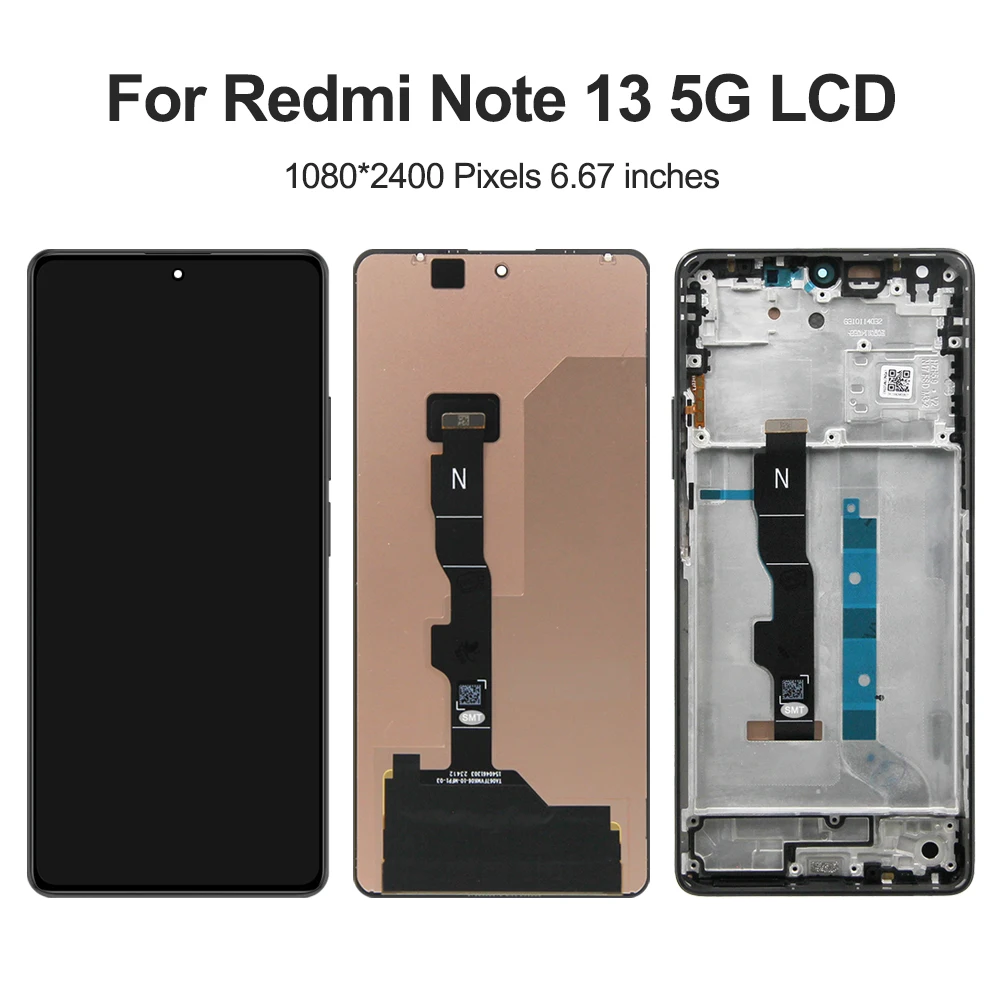 For Xiaomi Redmi Note 13 5G 6.67''OEM For Redmi Note13 5G 2312DRAABC LCD Display Touch Screen Digitizer Assembly Replacement