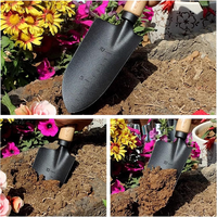 High Quality-3PCS Garden Trowel Set For Gardening & Camping With Wooden Handle Hand Trowel For Weeding Essential Tool For Beginn