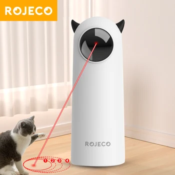ROJECO automatique chat jouets interactif intelligent taquin animal de compagnie LED Laser intérieur chat jouet accessoires portable électronique chat jouet pour chien