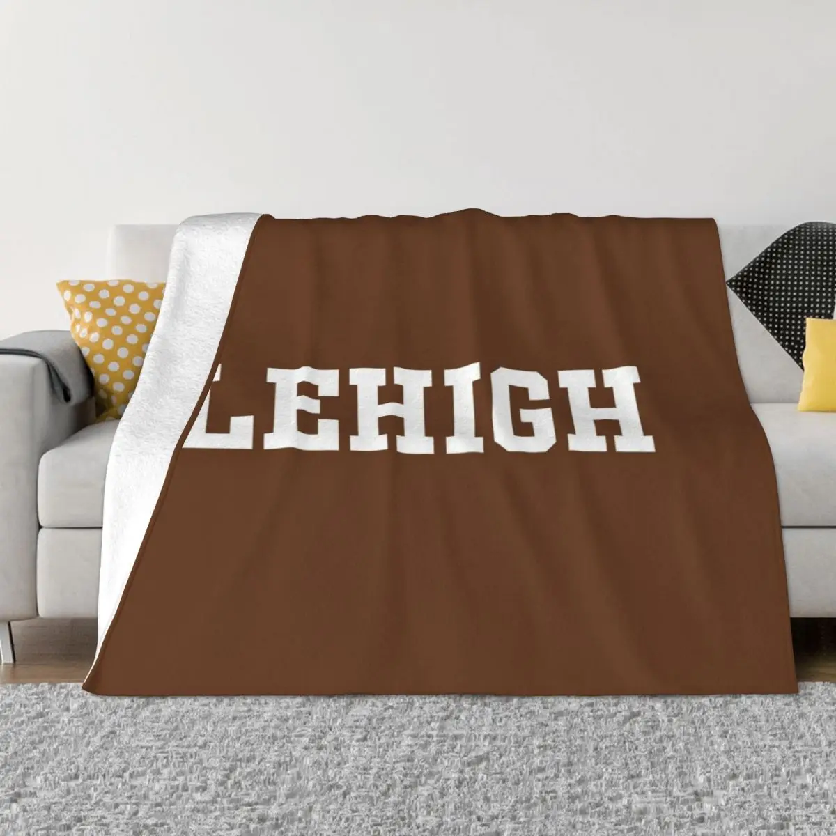 Lehigh Mountain Hawks Wordmark Throw Blanket Camping anime Polar Blankets