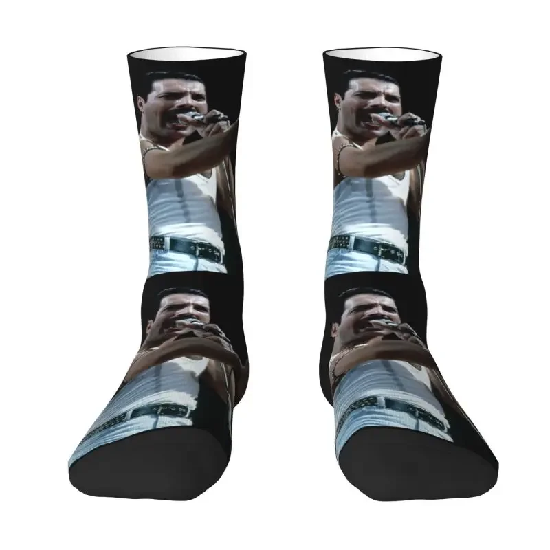 Cool Freddie Mercury Socks Women Men Warm 3D Print Sports Basketball Socks