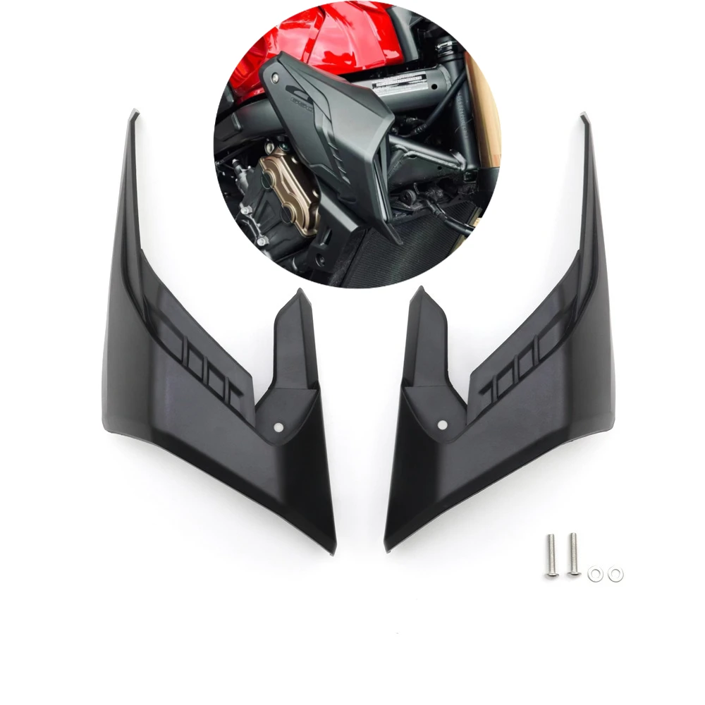 

2Pcs Motorcycle Wing Protector Wind Fairing Winglets Fin Trim Cover For Honda CB650R CB650R CB 650R 2018-2024