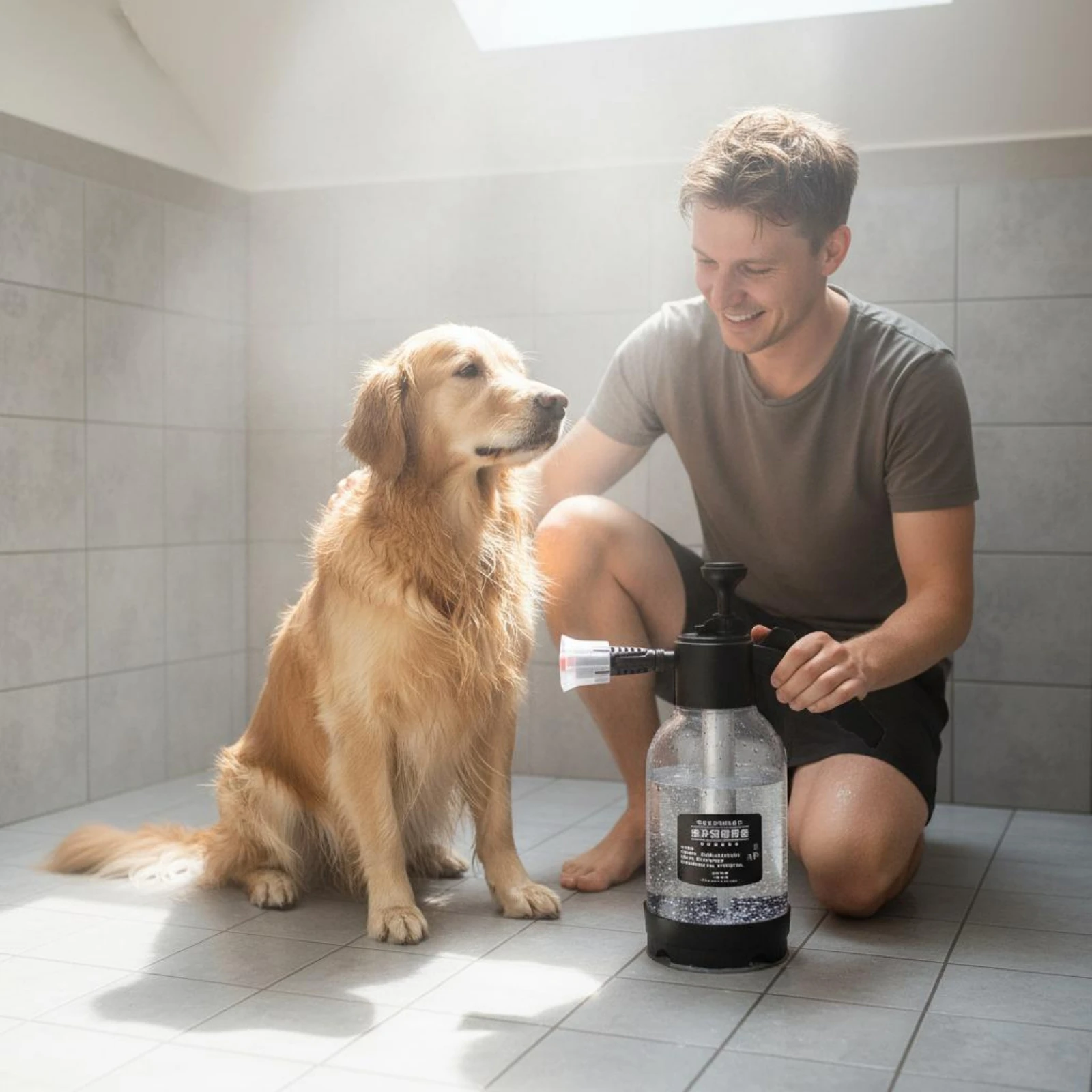 Dog Bath Foam Bottle Easy to Use Shampoo Foamer Foam Spray Bottle Large Capacity Soap Dispenser