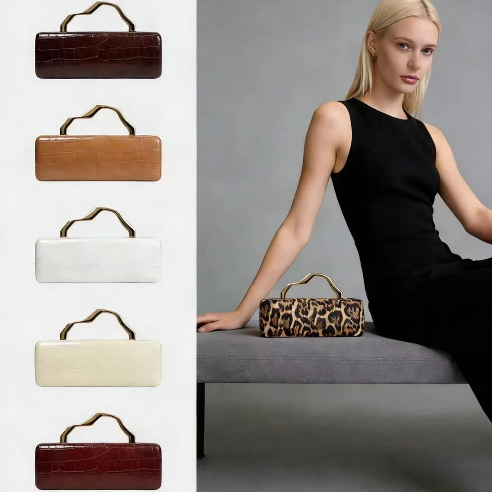 Fashionable and Personalized Leopard Pattern Handheld Banquet Bag Handheld Crossbody Bag Party Wedding Bag Fashion Gift