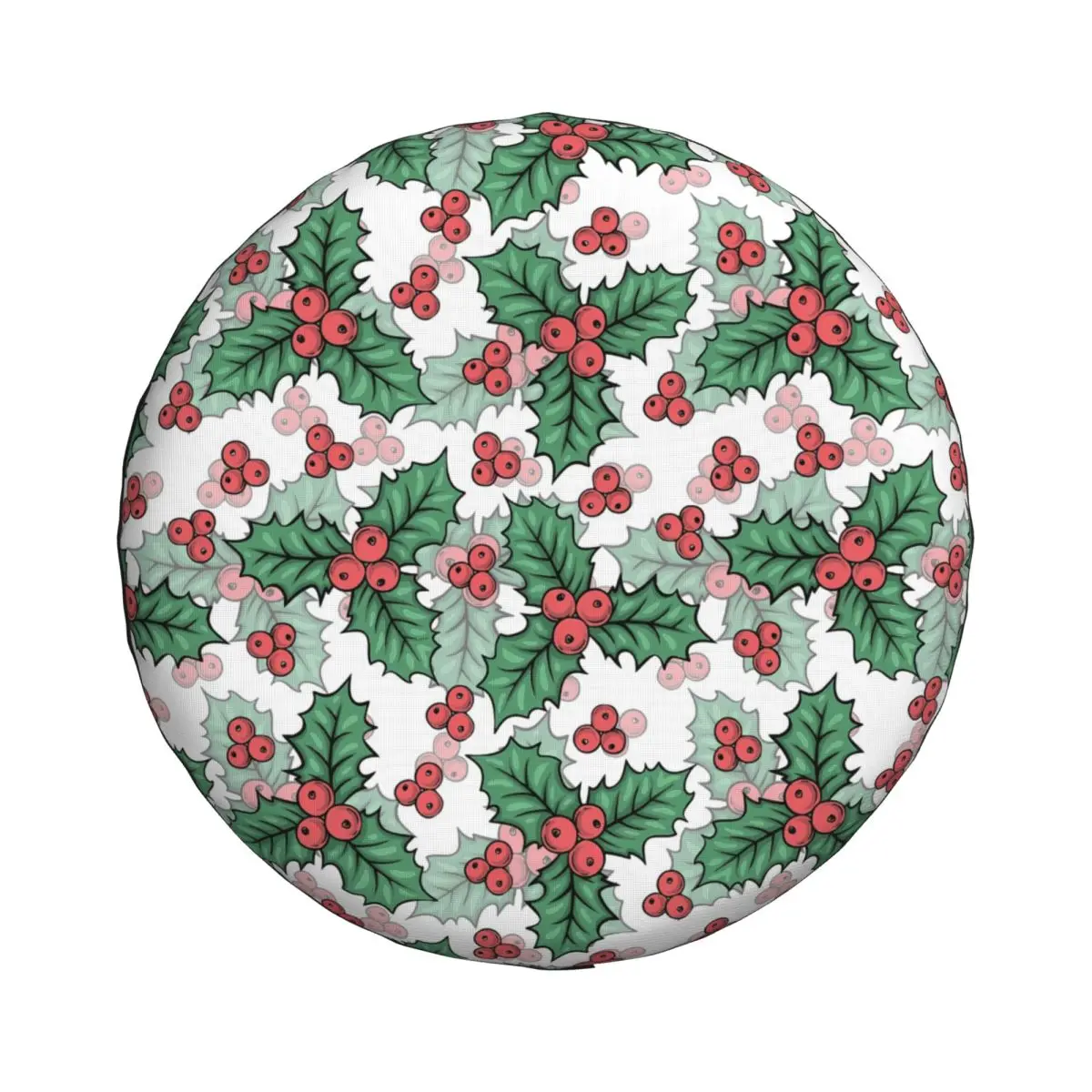 Christmas Mistletoe Seamless Spare Tire Cover for Jeep Honda SUV RV Car Wheel Protectors Accessories 14