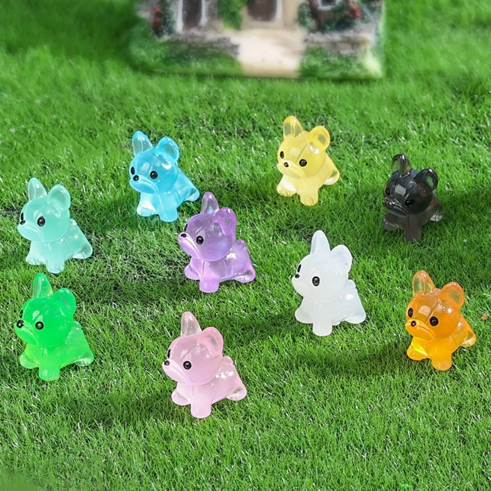 Glow-in-the-Dark Mini Dog Figurine - close-up view
