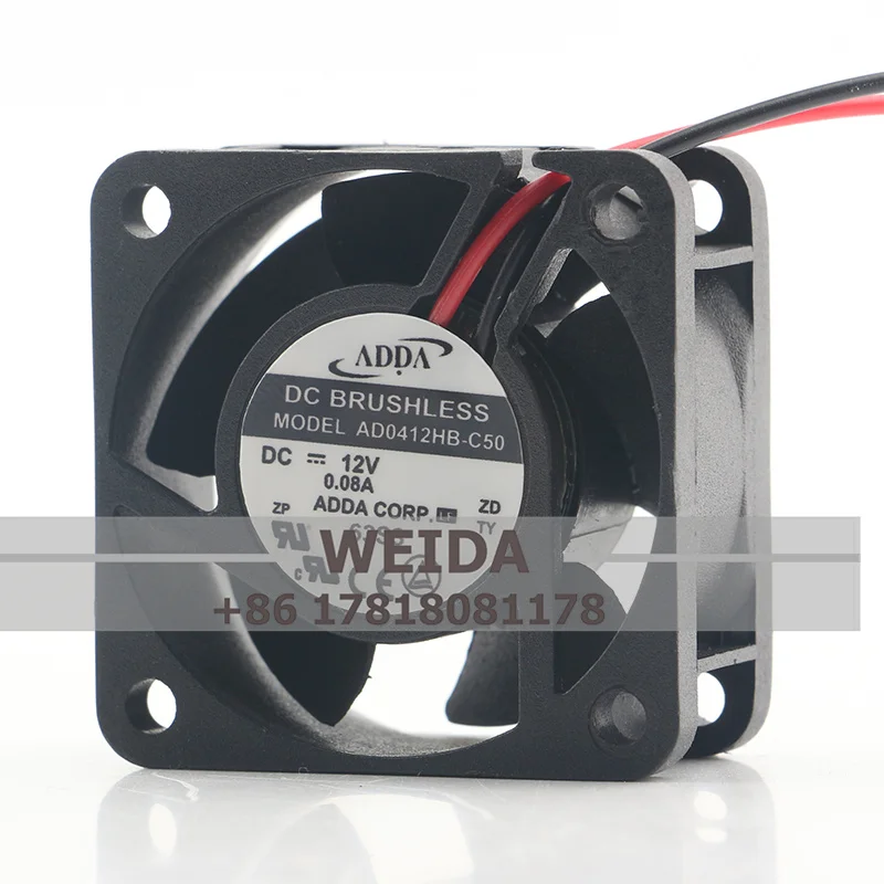 Case fan original AD0412MB-C50 4cm ADDA 4020 DC12V 0.08A super quiet VCR cooling fan 40*40*20MM