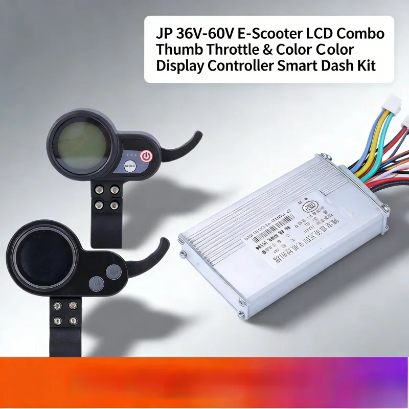 

Комплект для электросамоката JP 36V-60V: комбинированный ЖК-дисплей, курковый газ и цветной контроллер, умная приборная панель
